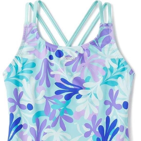 BRAND NEW girl speedo one piece swimsuit bathing suit swimming size 12 & 14 - Picture 3 of 7